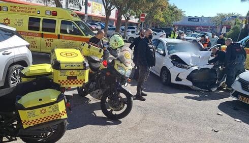 זירת התאונה ברחוב חלוצי התעשייה