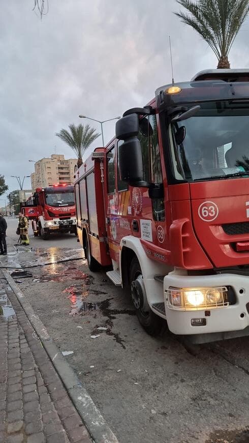 מזירת השריפה בבאר שבע