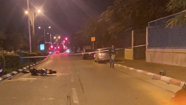 זירת התאונה ברחוב ההסדתרות זירת התאונה ברחוב ההסדתרות