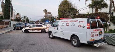 זירת התאונה ברחוב הרב קוק