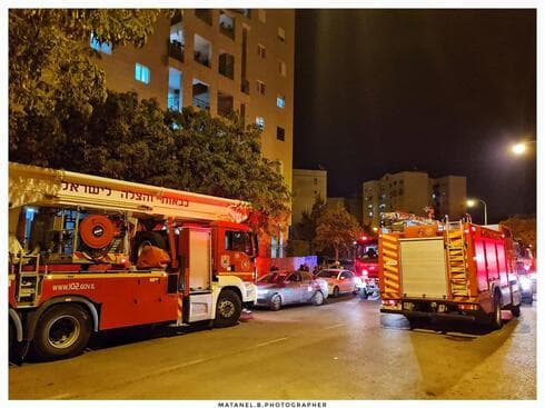 מזירת השריפה בבאר שבע
