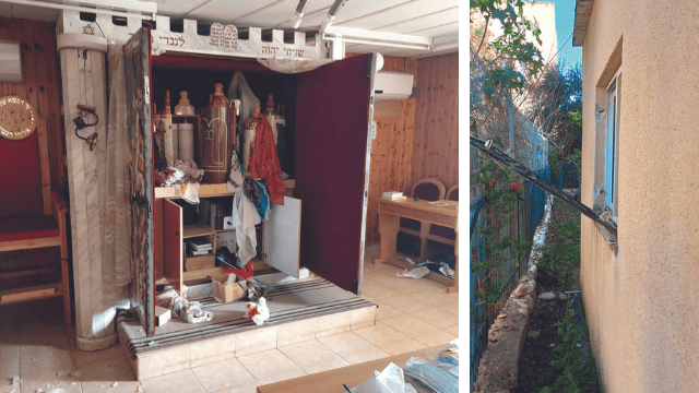ארון הקודש והחלון דרכו פרצו
