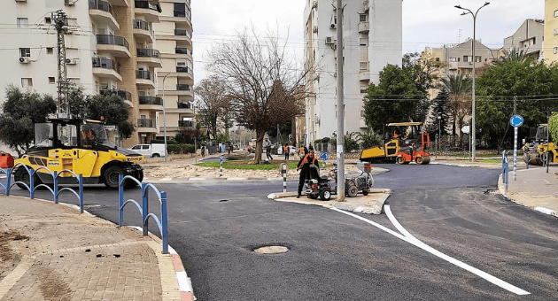 סלילה כביש ברחוב וולפסון