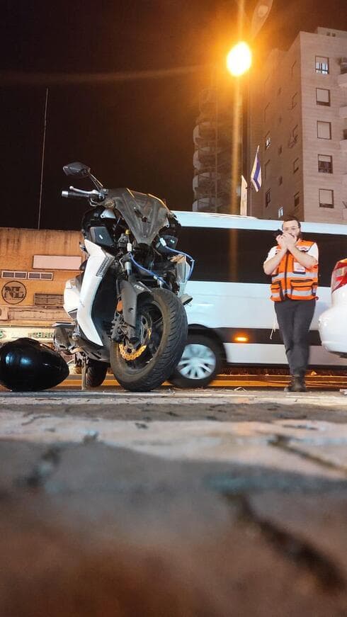 זירת התאונה ברחוב זבולון בקרית אתא