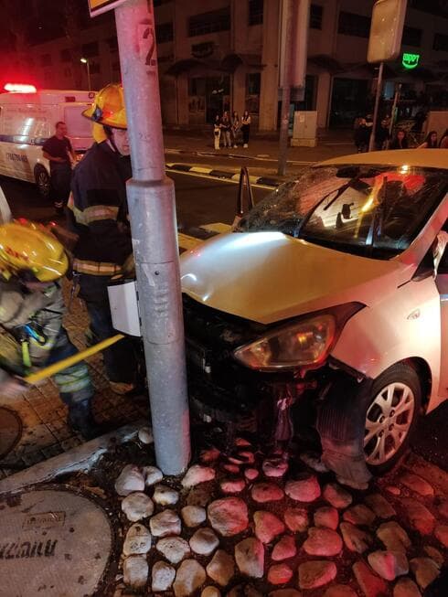 זירת התאונה בצומת הקריון