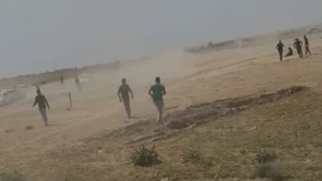 זירת האירוע ליד צומת תל ערד (צילום: צלם לא ידוע, שימוש לפי סעיף 27א' לחוק זכויות היוצרים) זירת האירוע ליד צומת תל ערד