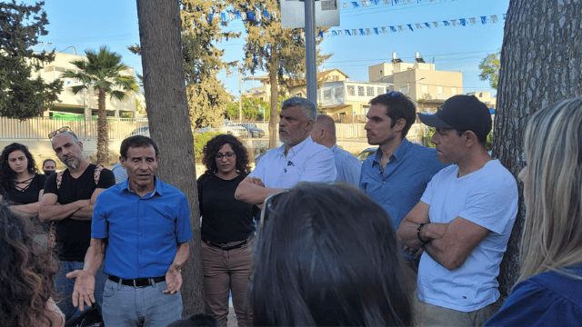 המשפחות בהפגנה השבוע