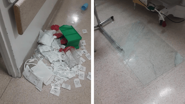 החלונות שנשברו בהדסה הר הצופים