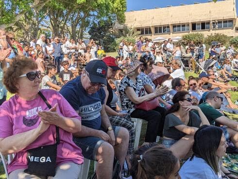עולים ופליטים מאוקראינה בחגיגות בקיבוץ פלמחים
