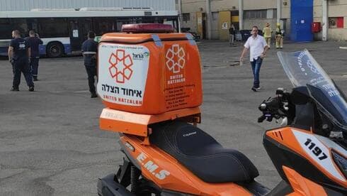 זירת האירוע בחניון האוטובוסים