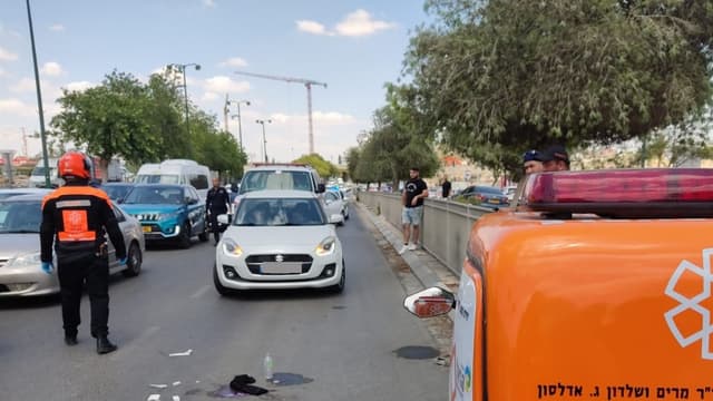 זירת התאונה בדרך חברון