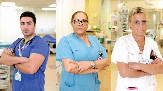 "לא מוגנים". מימין: יעל פולישוק, יהלומה בוני וד"ר מאג'ד ג'ועבה