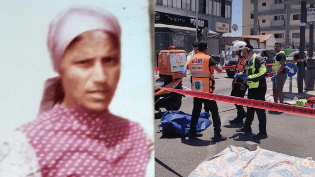 רחל כהן (משמאל), זירת התאונה (מימין)