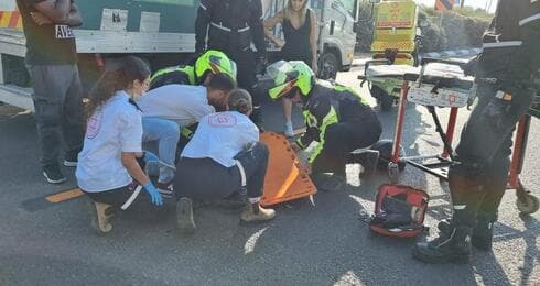 כוחות ההצלה בזירת התאונה