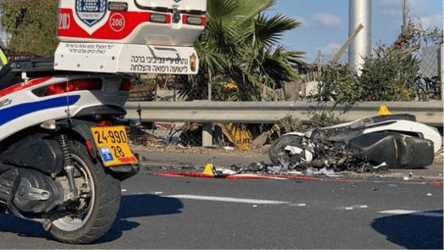 תאונה קטלנית עם רוכב אופנוע