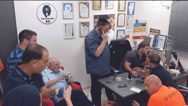 החפ"ק שהוקם בעיר. כל היחידות הוקפצו