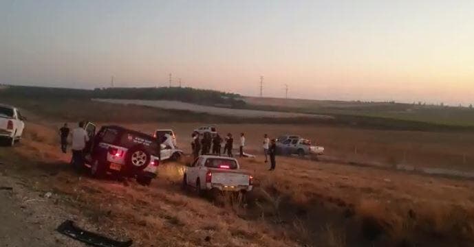 זירת התאונה הקשה בכביש 6