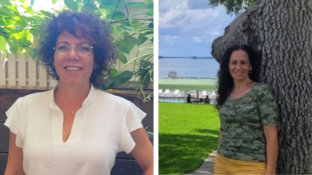 ממימין: עינת מזרחי וענבר משה. ברוכות הבאות (צילום: מהאלבום המשפחתי, באדיבות עיריית מודיעין) ממימין: עינת מזרחי וענבר משה. ברוכות הבאות