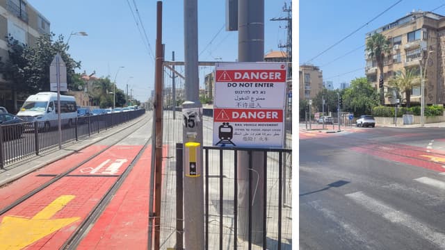 מסילות הרכבת הקלה בפתח תקוה