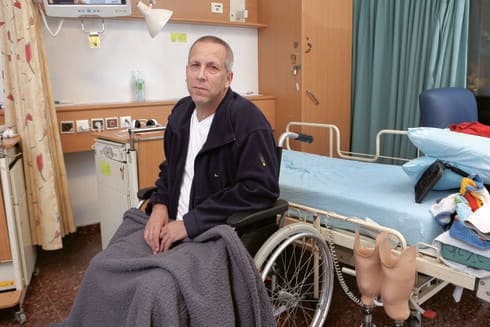 ירקוני לאחר הפציעה, 2014 (צביקה טישלר) גדי ירקוני לאחר הפציעה