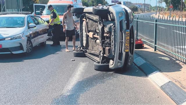 תאונה בהוד השרון תאונה בהוד השרון