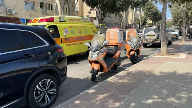 זירת התאונה ברחוב רחמילביץ'