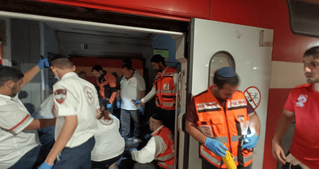 מזירת האירוע ברכבת ראשל"צ
