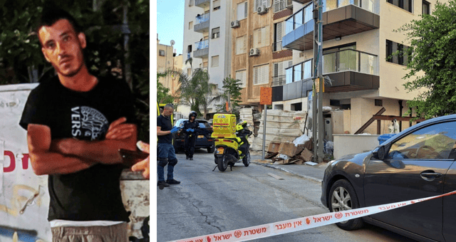 זירת הרצח בחולון. המחבל ששם קץ לחייו