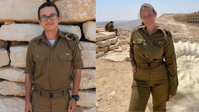 מימין: רב"ט ל' ורב"ט דניאל שפירא