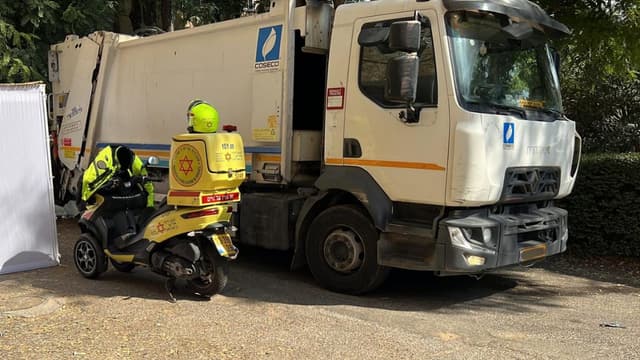 משאית האשפה וכוחות ההצלה בשטח