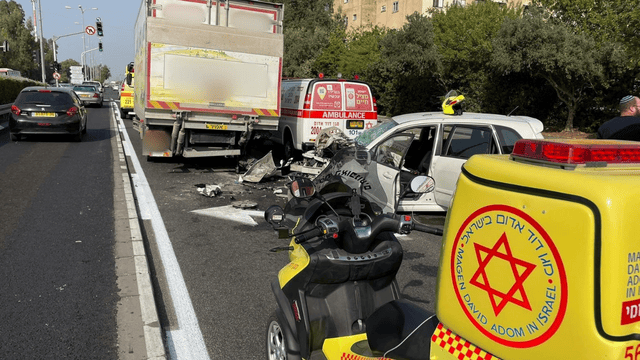 זירת התאונה בקרית ביאליק זירת התאונה בקרית ביאליק