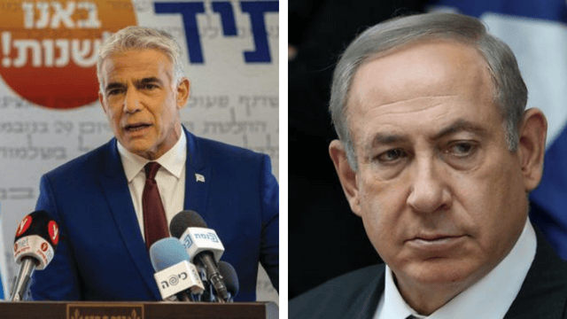 בנימין נתניהו ראש בראש מול יאיר לפיד