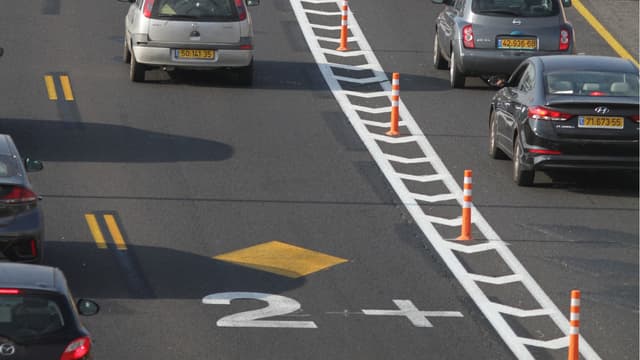 נתיב "פלוס" בנתניה. בקרוב בכביש מספר 1 לרושלים