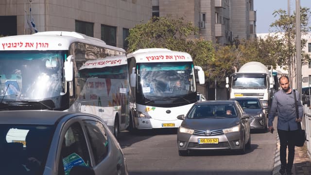 עומסי תנועה ליד התחנה המרכזית