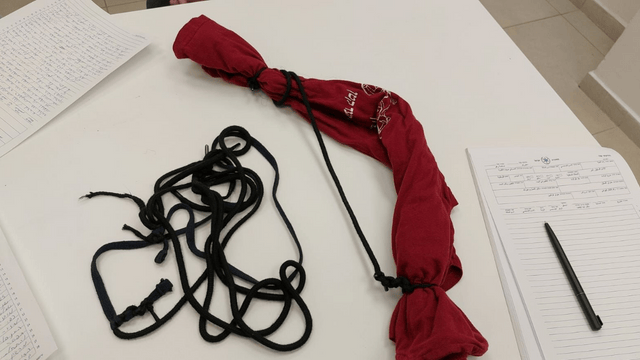 החבל באמצעותו כפתו החשודות את המדריכה החבל באמצעותו כפתו החשודות את המדריכה