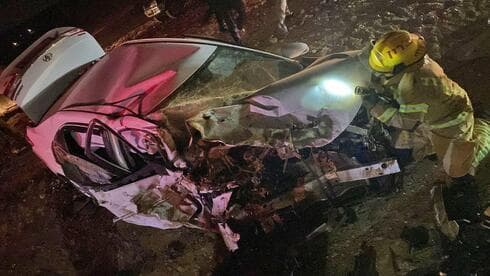 תאונה קשה (צילום: דוברות כבאות והצלה נגב) תאונה קשה