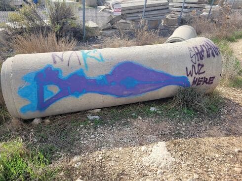 גרפיטי שהשאירו בני נוער