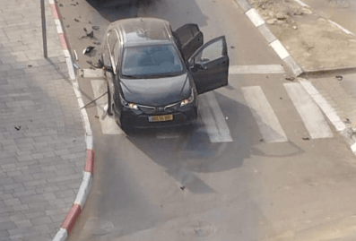 רכבו של דורון יפרח אחרי הפיצוץ
