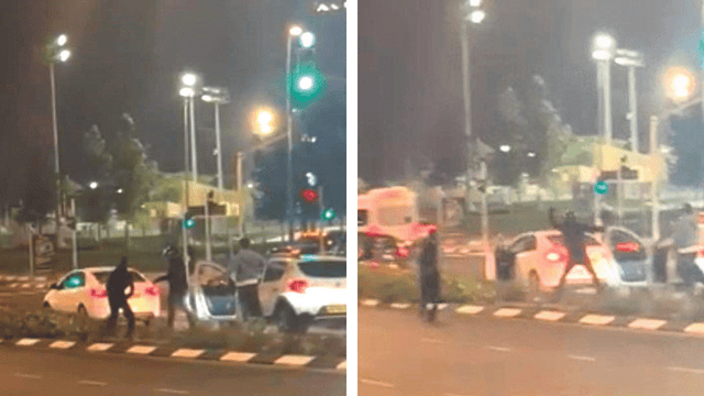 ידויי אבנים ונסיון דריסה. הקטטה ברחוב אילן רמון