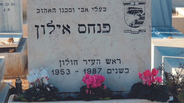 פרחים על המצבה