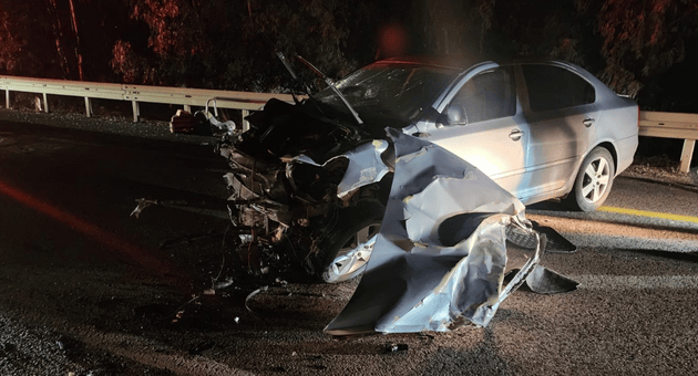 זירת התאונה ליד צומת יזרעאל זירת התאונה ליד צומת יזרעאל