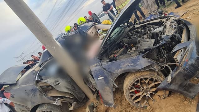 הרכב בזירת התאונה