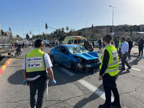 זירת הפיגוע בכניסה לשכונת רמות