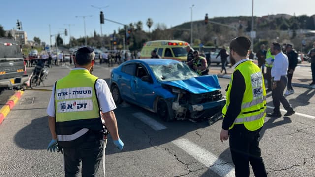 זירת הפיגוע בכניסה לשכונת רמות