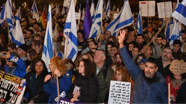הפגנה מחאה נגד הרפורמה המשפטית באר שבע - תמונת פייסבוק