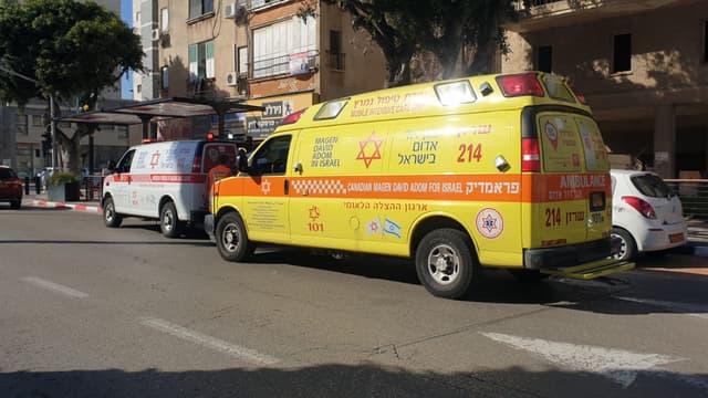 זירת תאונת הדרכים ברחוב הנשיא