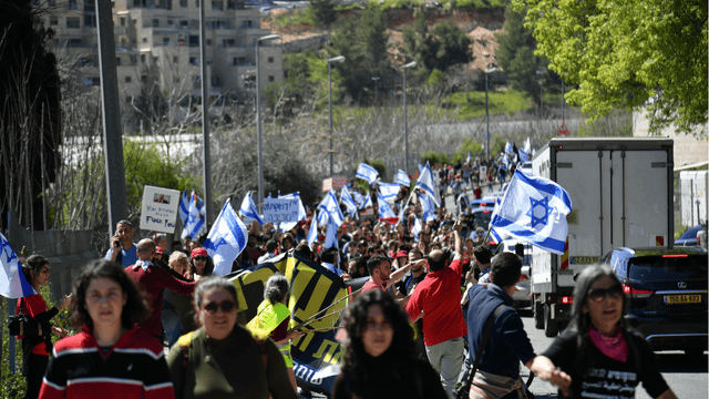 מחאת הסטודנטים סביב האוניברסיטה העברית