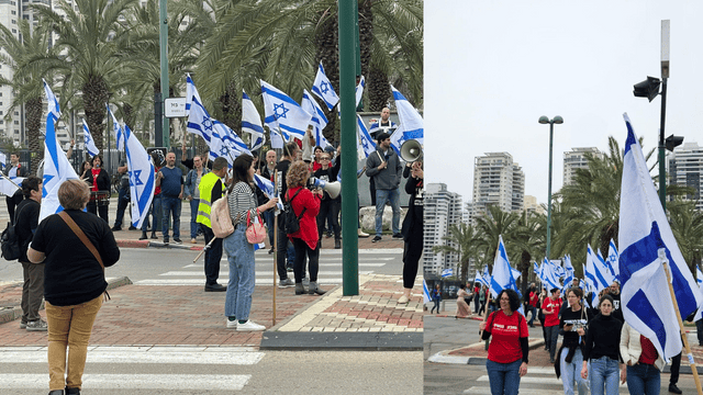 הפגנה מול בית המשפט בפתח תקוה לפני מספר חודשים