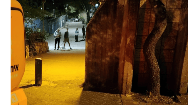 זירת האירוע ברחוב אברהם ארסט 