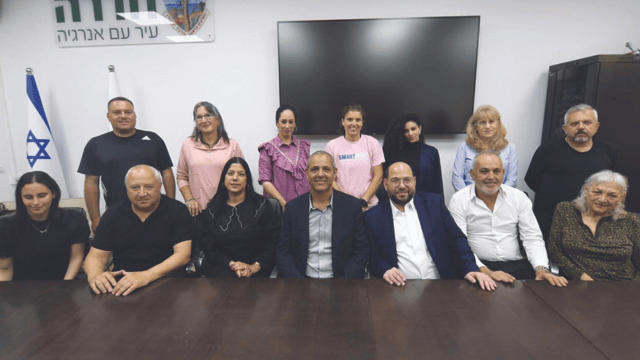 מדליקי המשואות בפגישה עם ראש העירייה